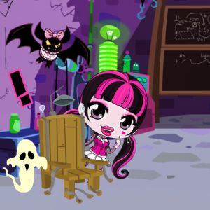 Chibi Draculaura Halloween Slacking