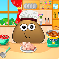 Pou Cooking lesson