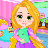 Baby Rapunzel's Gaming Day