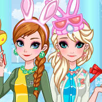 Frozen Sisters Easter Fun