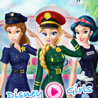 disney girls at police academy