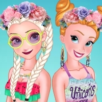 Elsa And Anna Pool Party